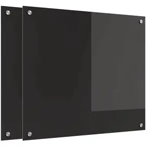 vidaXL Protection de cuisine Noir 70 x 60 x 0.8 cm verre trempé