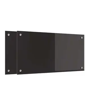 Comparateur de prix : vidaXL Protection de cuisine Noir 80 x 40 x 0.8 cm verre trempé
