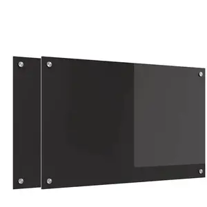 Comparateur de prix : vidaXL Protection de cuisine Noir 80 x 50 x 0.8 cm verre trempé