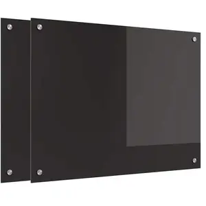Comparateur de prix : vidaXL Protection de cuisine Noir 80 x 60 x 0.8 cm verre trempé