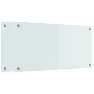 Comparateur de prix : vidaXL Protection de cuisine Blanc 80 x 40 x 0.8 cm verre trempé