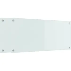 vidaXL Protection de cuisine Blanc 90 x 40 x 0,8 cm verre trempé pas cher