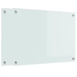 Comparateur de prix : vidaXL Protection de cuisine Blanc 70 x 50 x 0.8 cm verre trempé