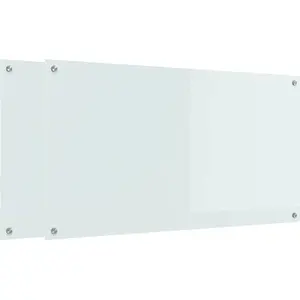 vidaXL Dos de cuisine 2 pcs Blanc 110 x 60 cm Verre trempéVendu parvidaxl