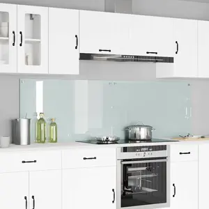 Comparateur de prix : vidaXL Protection de cuisine Blanc 100 x 60 x 0,8 cm verre trempé