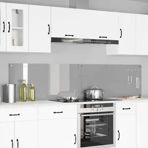 Comparateur de prix : vidaXL Protection de cuisine 2 pcs Gris clair 110 x 50 cm verre trempé