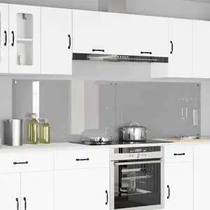 Comparateur de prix : vidaXL Dos de cuisine 2 pcs gris clair 110 x 60 cm Verre trempé