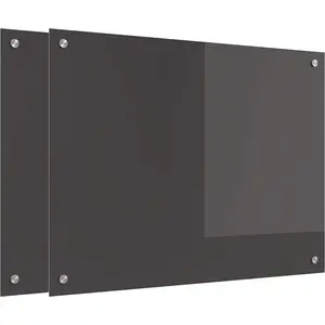 vidaXL Dos de cuisine 2 pcs gris foncé 80 x 60 cm Verre trempéVendu parvidaxl