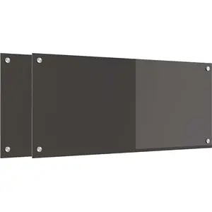 Comparateur de prix : vidaXL Dos de cuisine 2 pcs gris foncé 90 x 40 cm Verre trempé