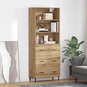 vidaXL Haut Armoire avec tiroir Chêne artisanal 69,5 x 34 x 180 cm pas cher