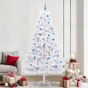 Sapin De Noël Artificiel À Branches Articulées Blanc 240 Cm Vidaxl pas cher
