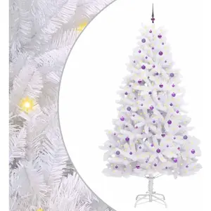 Sapin De Noël Artificiel À Branches Articulées Blanc 270 Cm Vidaxl