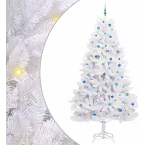 Sapin De Noël Artificiel À Branches Articulées Blanc 270 Cm Vidaxl