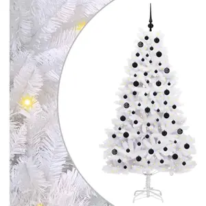 Sapin De Noël Artificiel À Branches Articulées Blanc 180 Cm Vidaxl pas cher