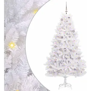 Sapin De Noël Artificiel À Branches Articulées Blanc 180 Cm Vidaxl pas cher