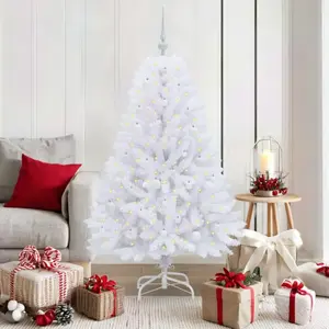 Sapin De Noël Artificiel À Branches Articulées Blanc 150 Cm Vidaxl pas cher