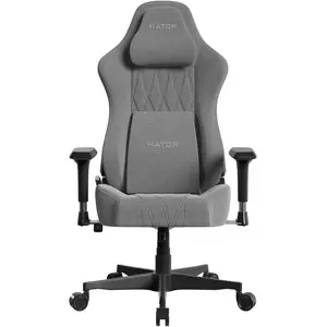 Hator Darkside 3L Fabric, Chaise gaming, Noir, Gris
