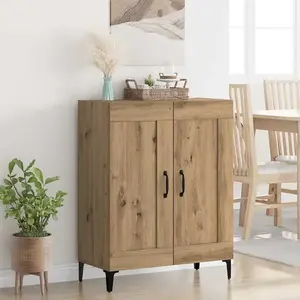 vidaXL Buffet Chêne artisanal 69,5 x 34 x 90 cm Bois d'ingénierie pas cher
