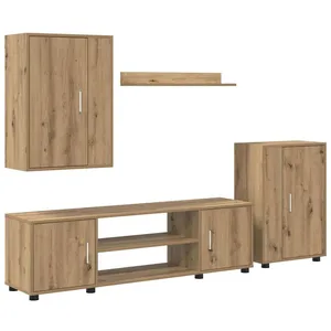 vidaXL Ensemble de meuble TV 4 pièces 4 pcs chêne artisanal pas cher