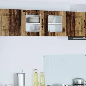 vidaXL Meuble mural de cuisine avec porte Bois Ancien 80 x 31 x 40 cm pas cher