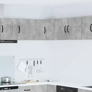 vidaXL Meuble mural de cuisine avec étagère Gris béton 57 x 57 x 40 cm pas cher