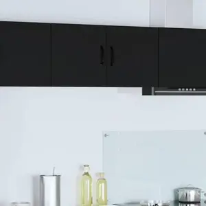 vidaXL Meuble mural de cuisine Noir 80 x 31 x 40 cm Bois d'ingénierie pas cher