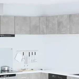 vidaXL Armoire suspendue Riga Gris béton et Blanc 57 x 57 x 40 cm pas cher