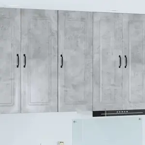 vidaXL Meuble mural de cuisine avec porte Gris béton 40 x 31 x 100 cm pas cher