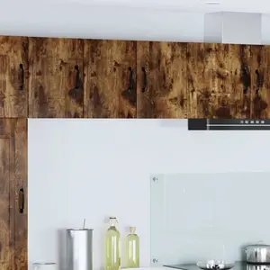 vidaXL Meuble mural de cuisine 2 pcs Chêne fumé 30 x 31 x 40 cm pas cher