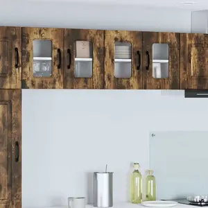 vidaXL Meuble mural de cuisine 2 pcs Chêne fumé 60 x 31 x 40 cm