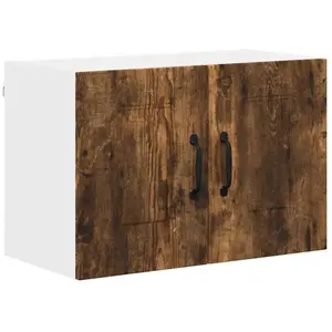 vidaXL Meuble mural de cuisine avec étagère Chêne fumé 60 x 31 x 40 cm pas cher