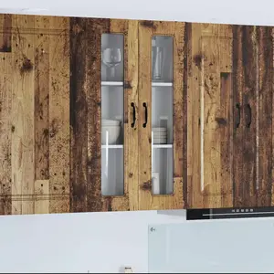 vidaXL Meuble mural de cuisine avec porte Bois Ancien 60 x 31 x 100 cm pas cher