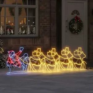 Comparateur de prix : vidaXL Vidaxl Décoration Led De Noël Multicolore 69 X 79 Cm Pvc