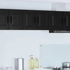 vidaXL Armoire de cuisine 2 pcs Noir 30 x 31 x 40 cm Bois d'ingénierie