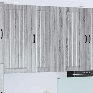vidaXL Meuble mural de cuisine avec porte Gris Sonoma 50 x 31 x 100 cm pas cher