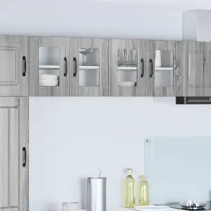 vidaXL Armoire de cuisine avec porte 2 pcs Gris Sonoma 60 x 31 x 40 cm