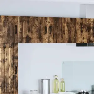 Comparateur de prix : vidaXL Vidaxl Meuble Mural De Cuisine 2 Pcs Chêne Fumé 50 X 31 X 40 Cm