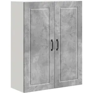 vidaXL Armoire de cuisine avec étagère Gris béton 80 x 31 x 100 cm