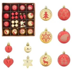 Comparateur de prix : vidaXL Vidaxl Ensemble De Boules De Noël 40 Pcs Or Et Rouge