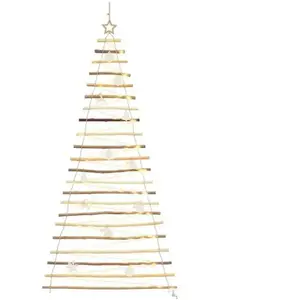 vidaXL Vidaxl Sapin De Noël Avec 130 Led Naturel 210 Cm Frêne Massif pas cher