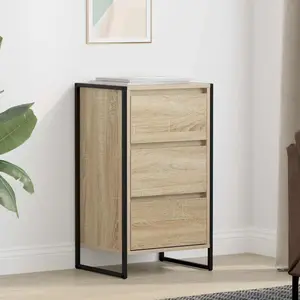 vidaXL Sideboard avec tiroirs Sonoma 42 x 36 x 75,5 cm Bois composite pas cher