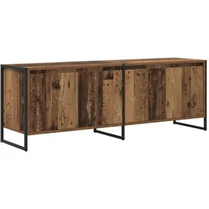vidaXL Meuble TV Bois Ancien 140 x 36 x 49.5 cm Bois d'ingénierie pas cher