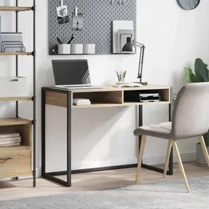 Comparateur de prix : vidaXL Bureau avec stockage Sonoma 100 x 50 x 75 cm Bois d'ingénierie