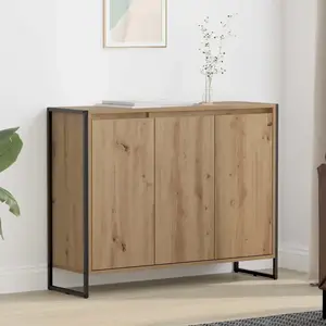 vidaXL vidaXL Meuble d'appoint Chêne artisan 96,5 x 30 x 75 cm pas cher