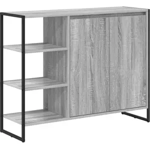 vidaXL vidaXL Meuble d'appoint Gris Sonoma 96,5 x 30 x 75 cm pas cher