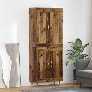 vidaXL Haut Armoire Bois Ancien 69,5 x 34 x 90 cm Bois d'ingénierie pas cher