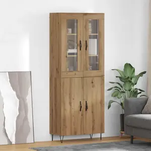 vidaXL Haut Armoire Chêne artisanal 69,5 x 34 x 180 cm pas cher