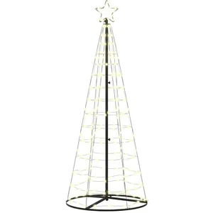 vidaXL Vidaxl Arbre De Noël Led Avec 390 Led Blanc Chaud 250 Cm Fer pas cher