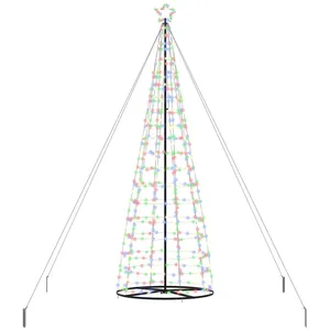 vidaXL Vidaxl Arbre De Noël Led Avec 800 Led Multicolore 400 Cm Fer pas cher