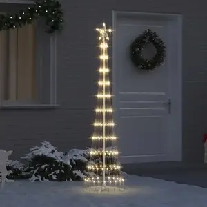 vidaXL Arbre de Noël LED, lumière blanche chaude, 190 cm, structure en métal pas cher